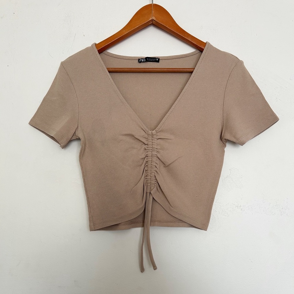 Zara ruched crop top